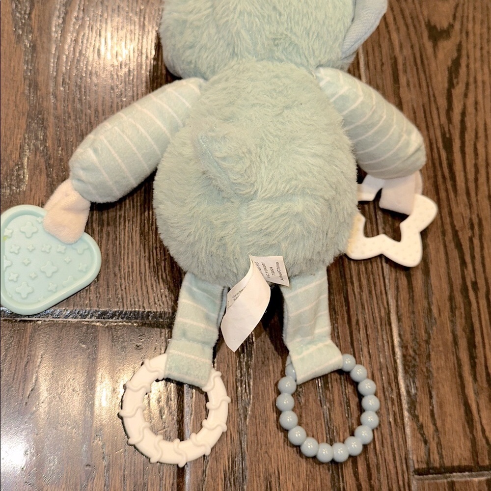 Plush Dinosaur Toy with Teether - Green - Picture 5 of 5